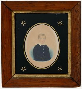W. Murray - Fine 1853 Watercolour, Portrait of a Boy