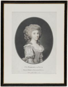 Descourtis after Tozelli - 1791 Mezzotint, Frédérique Louise Wilhelmine