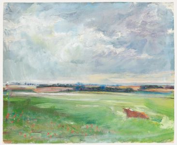John Gilbey Bowles - 20th Century Oil, Bull in the Fields