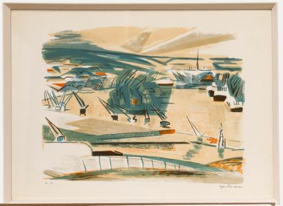 Roger Derieux - Mid 20th Century Lithograph, The Seine