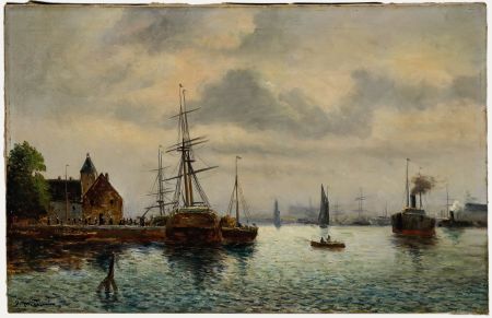 David Moretti - Late 19th Century Oil, Harbour View