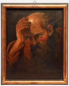 19th Century Oil - Study of a Saint
