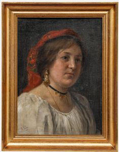 August Heyn - Late 19th Century Oil, Portrait of a Woman