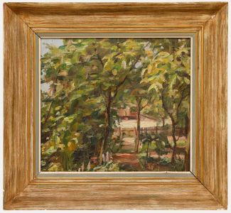 Impressionist Mid 20th Century Oil - Garden in Summer