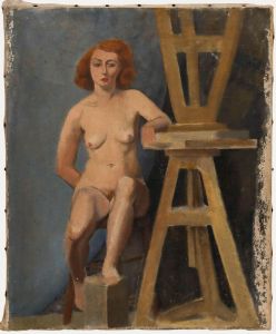 Maurice Edgar Connell - Mid 20th Century Oil, Nude in the Studio