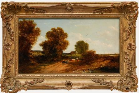 Adam Barland - Framed Late 19th Century Oil, Cattle in the Kent Countryside