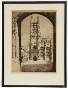 Mortimer Luddington Menpes - Early 20th Century Etching, Canterbury Cathedral
