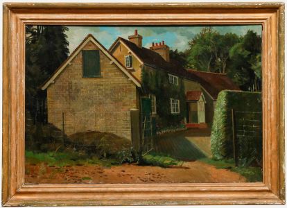 Modern British 1985 Oil - Stable Yard