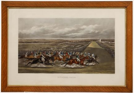 William Summers after Henry Thomas Alken (1785–1851)- Aquatint, Tattenham Corner