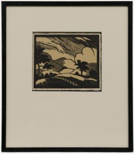 Alfred Percy Friend - Early 20th Century Wood Engraving, Lowland Fields