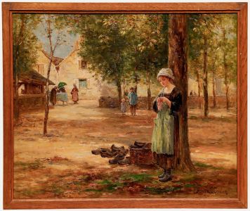Ernest Charles Walbourn - Early 20th Century Oil, The Shoe Seller