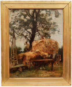 James Lawton Wingate - Late 19th Century Oil, The Hay Wain