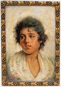 Late 19th Century Oil - Gypsy Girl