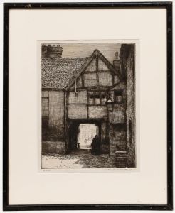 Mortimer Menpes - Framed Early 20th Century Etching, An Old Inn Courtyard
