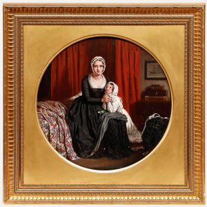Walter Francis Tiffin - 1850 Oil, In Mourning