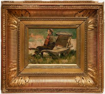 Isodore Meyers - Late 19th Century Oil, A Brief Rest