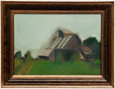 Framed Mid 20th Century Oil - The Old Barn