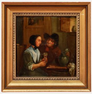 David Teniers the Younger - 19th Century Oil, One More Glass
