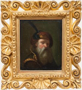 Johann G. Trautmann - Framed 19th Century Oil, Man with Turban