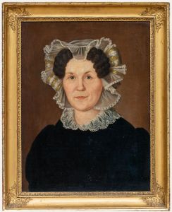 Biedermeier Early 19th Century Oil - Portrait of Katharina Amos