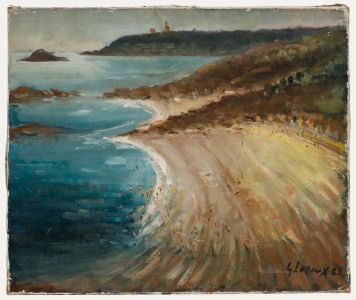 Georges Leroux - 1963 Oil, Anse du Croc Beach