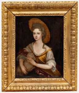 18th Century Oil - The Shepherdess