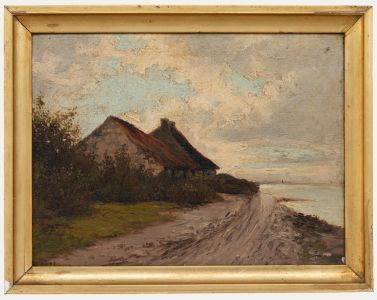 19th Century Oil - Coastal Cottage