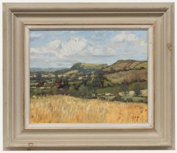 Laurence Belbin - Framed 20th Century Oil, Cadbury Castle