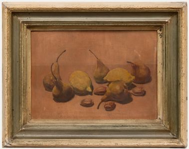 Framed Mid 20th Century Oil - Still Life of Fruit & Nuts
