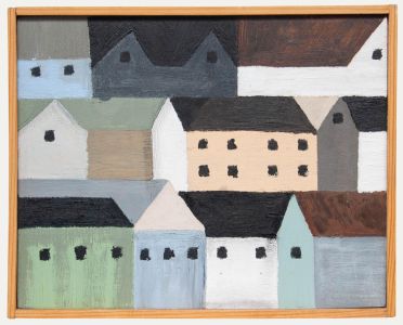 St Ives School Contemporary Oil - Cornish Houses