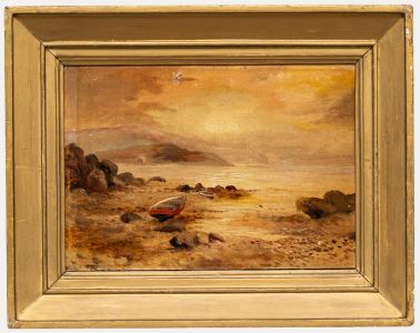 A. E. Ross - Early 20th Century Oil, Sunset in Guernsey