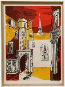 Margaret Souttar - Mid 20th Century Lithograph, Magdalene College