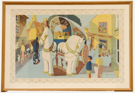 Tom Gentleman - Mid 20th Century Lithograph, The Grey Horses