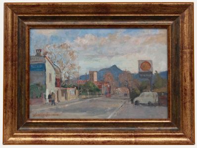 Geoffrey Burrows - 2005 Oil, Entrance to the Town
