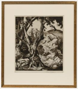 Edward Bouverie Hoyton - Mid 20th Century Etching, The Gnarled Tree