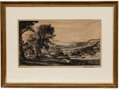 Edward Bouverie Hoyton - Mid 20th Century Etching, Marshwood Vale