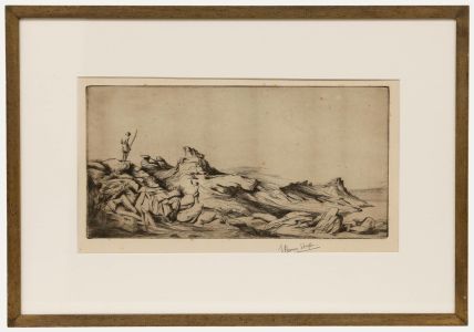Edward Bouverie Hoyton - Mid 20th Century Etching, Rock Climbing