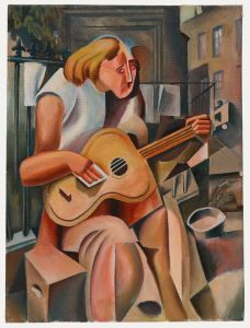 Attributed to Peter Froste - Contemporary Oil, The Musician