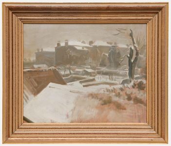 Ralph Longstaff - 1950 Oil, Richmond Under Snow
