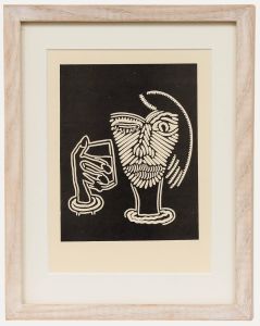 Peter William Daglish - 20th Century Linoprint, Face and Hand