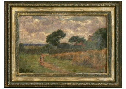 19th Century Oil - Path to the Farm