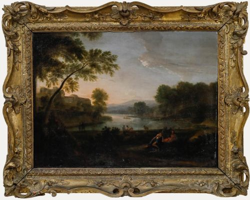After Claude Lorrain (1600-1682) - 18th Century Oil, Classical Landscape