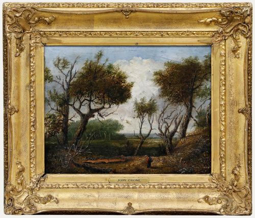 Attrib. John Crome (1768-1821) - 19th Century Oil, Figure in a Wooded Landscape
