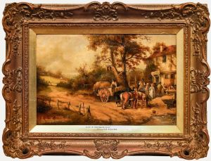 William Shayer - 1846 Oil, A Wayside Inn