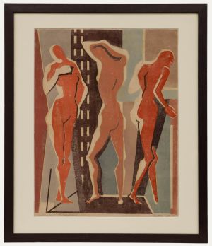 Paul Schmolling (1892-1965) - Framed Mid 20th Century Linoprint, Transformation