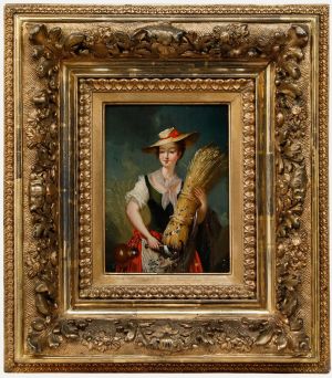 German School Fine 18th Century Oil - Summer Harvest