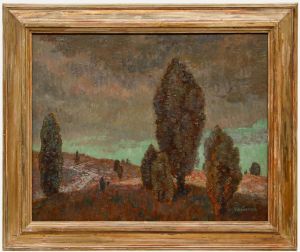 August Trümper - Framed Mid 20th Century Oil, In the Lüneburg Heath