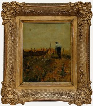 Early 20th Century Oil - The Field Labourer
