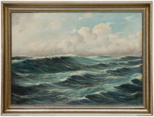 C. Loesch - Framed 1926 Oil, Rough Seas