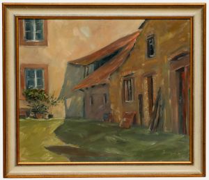 Benno Breyer (1939-2013) - Framed 1983 Oil, Farmhouse at Ziegelhütte Ommersheim